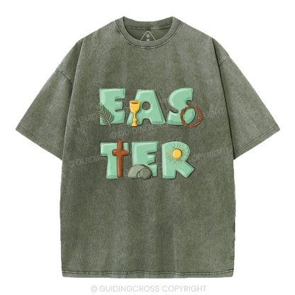 Easter Christian Washed T-Shirt