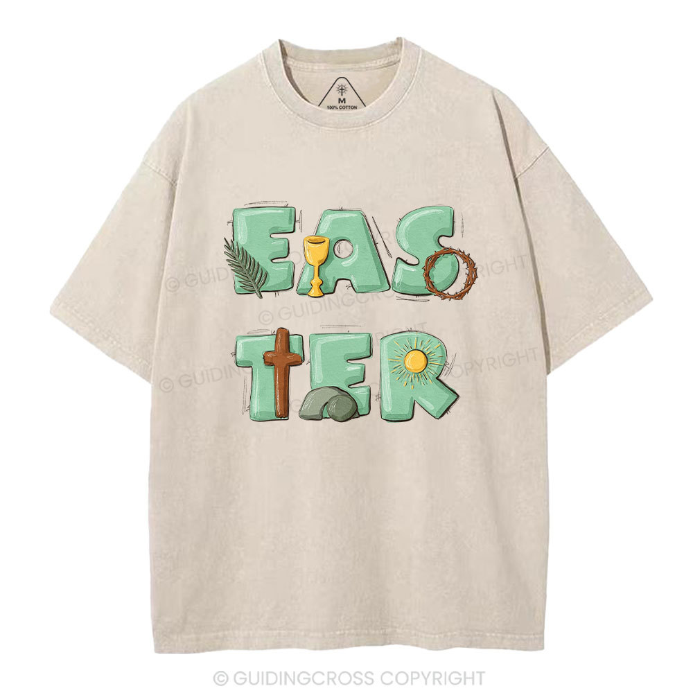 Easter Christian Washed T-Shirt