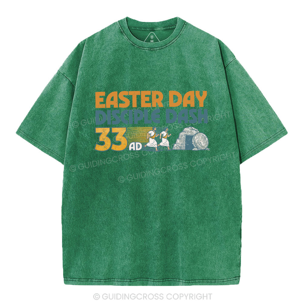 Easter Day Disciple Dash Christian Washed T-Shirt