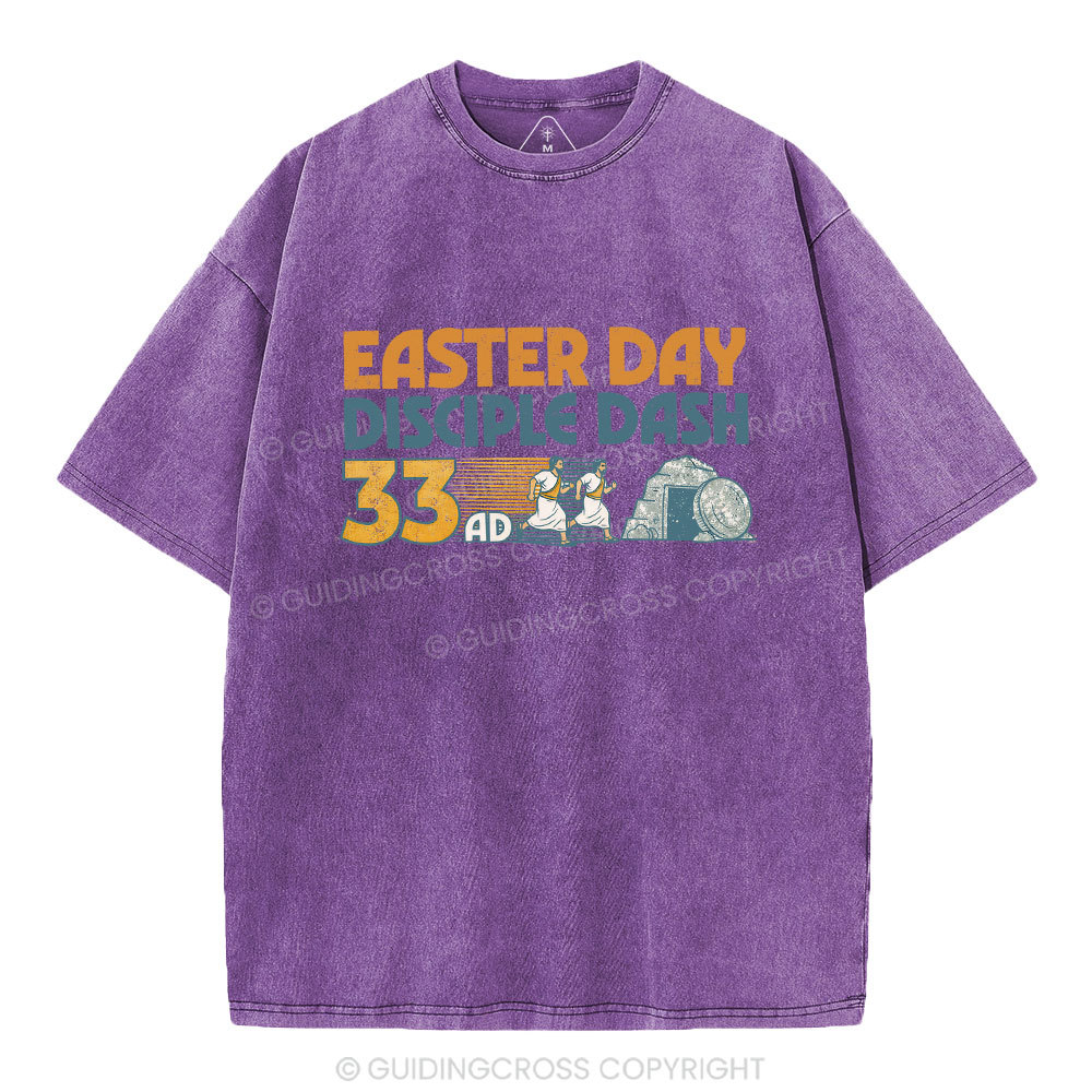 Easter Day Disciple Dash Christian Washed T-Shirt