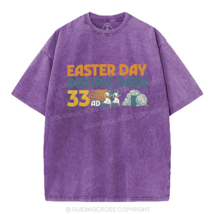 Easter Day Disciple Dash Christian Washed T-Shirt