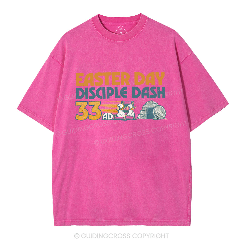 Easter Day Disciple Dash Christian Washed T-Shirt