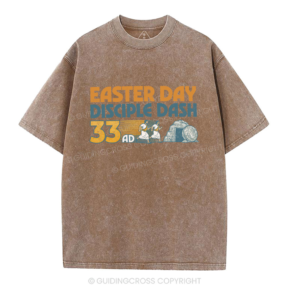 Easter Day Disciple Dash Christian Washed T-Shirt