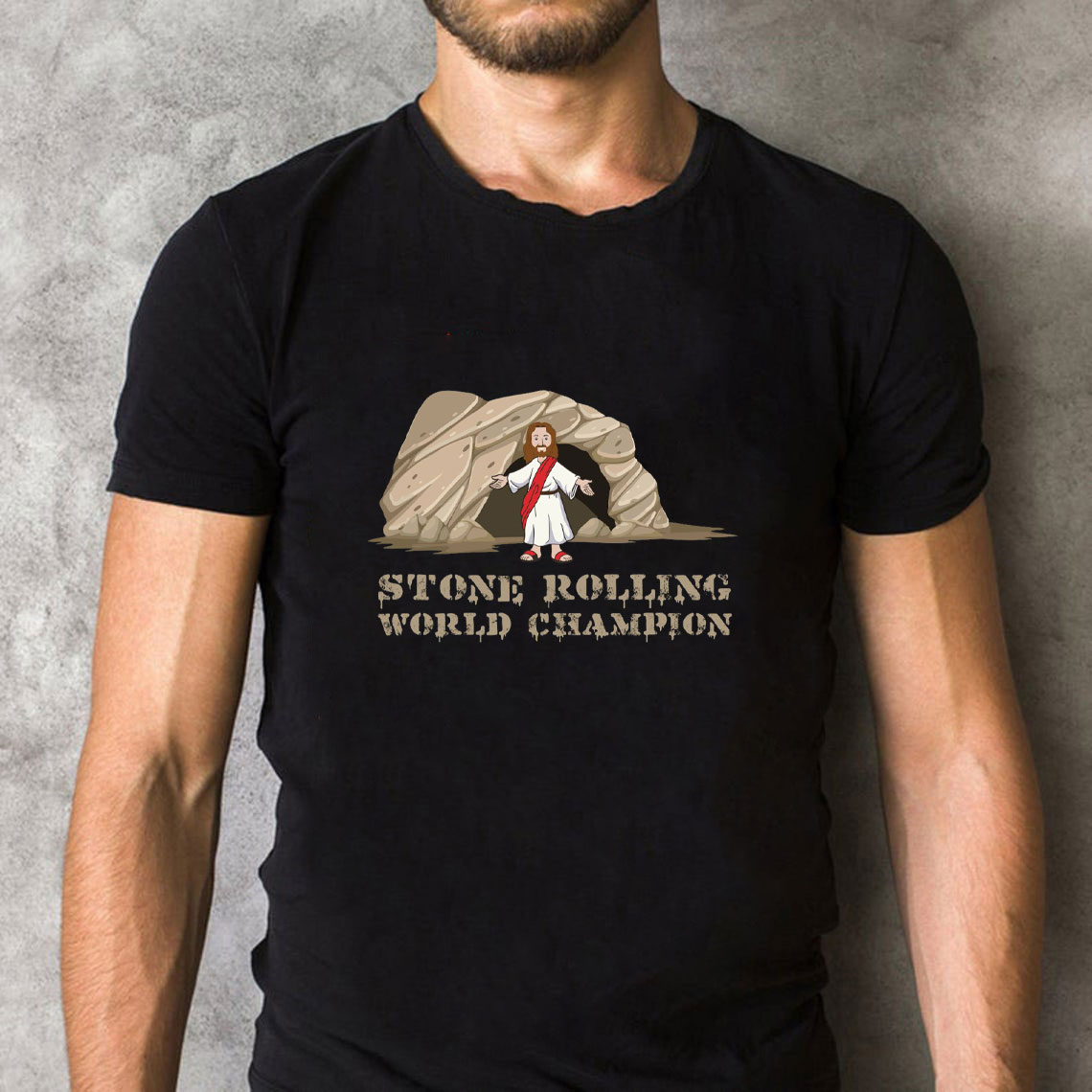 Easter Jesus Resurrection Stone Rolling Christian T-Shirt