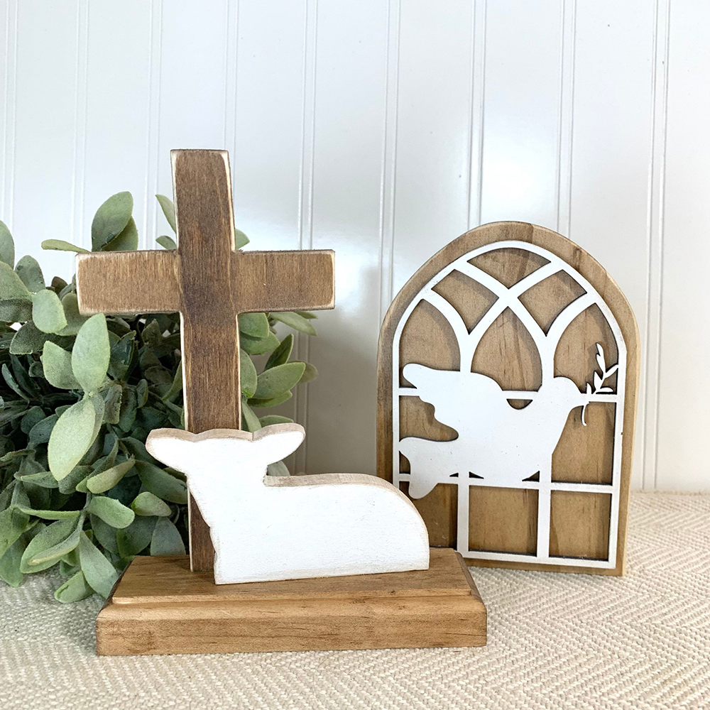 Easter Scene Wooden Decoration