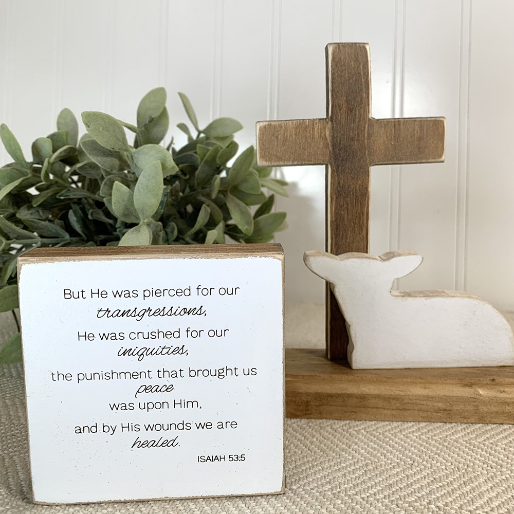 Easter Scene Wooden Decoration