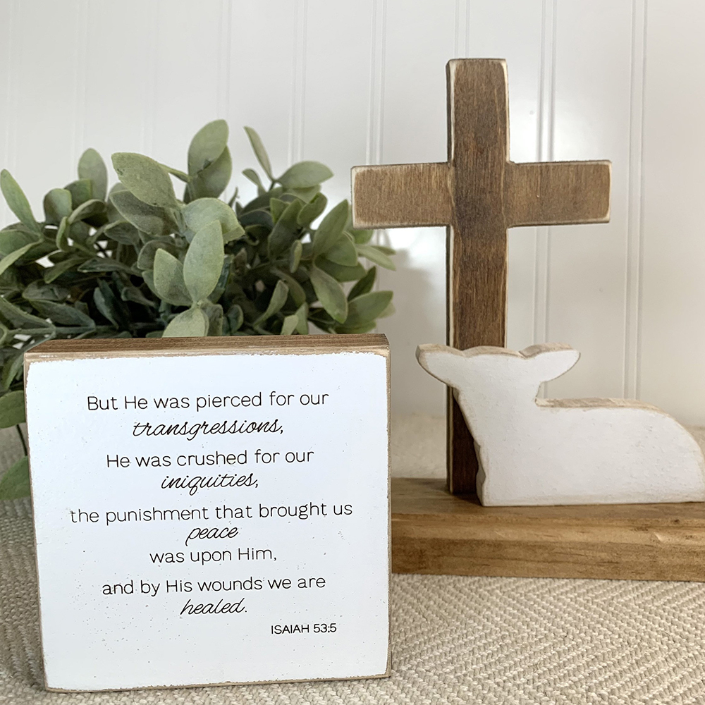 Easter Scene Wooden Decoration