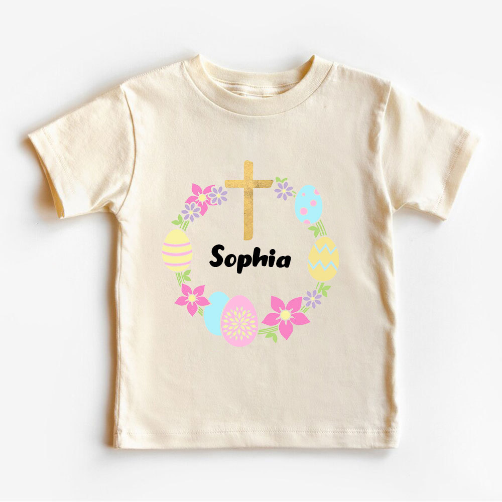 Easter Wreath Christian Kid T-Shirt