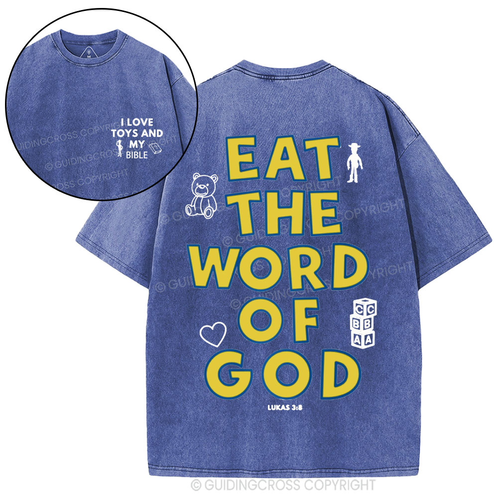 Eat The World Of God Christian Washed T-Shirt