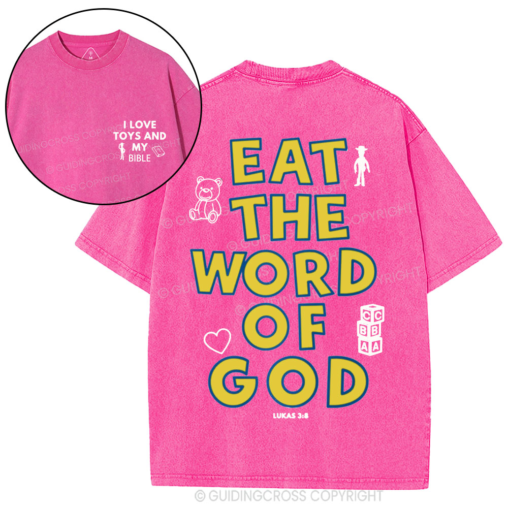 Eat The World Of God Christian Washed T-Shirt