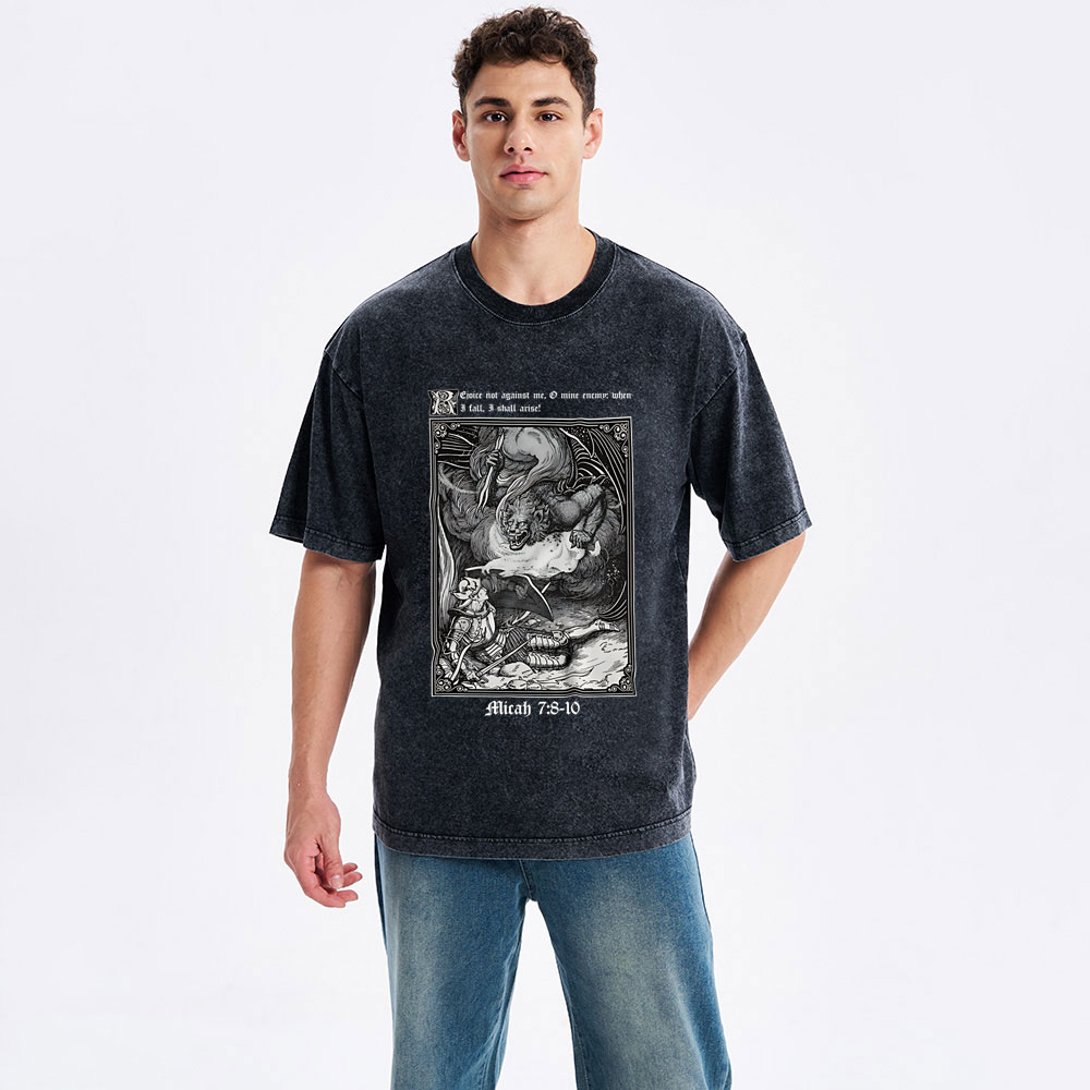 Ejoice Not Against Me Christian Washed T-Shirt
