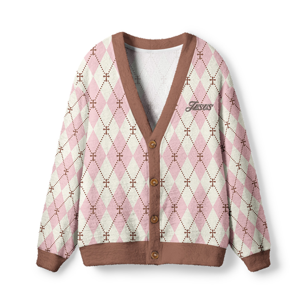 Elegant Cross Christian Lightweight Cardigan