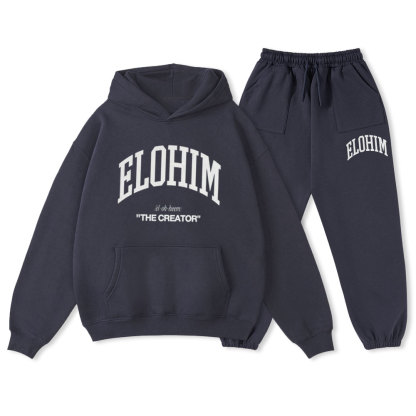 Elohim Christian Fleece Hoodie Set