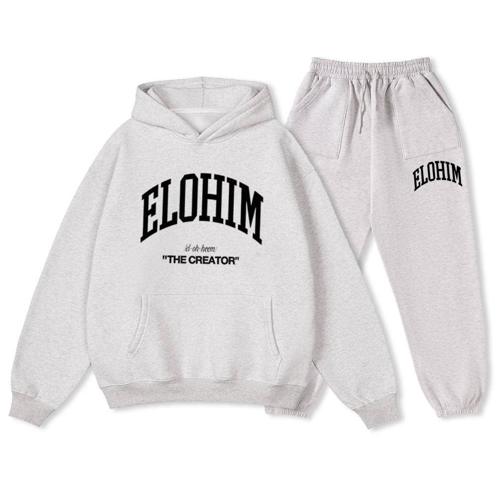Elohim Christian Fleece Hoodie Set