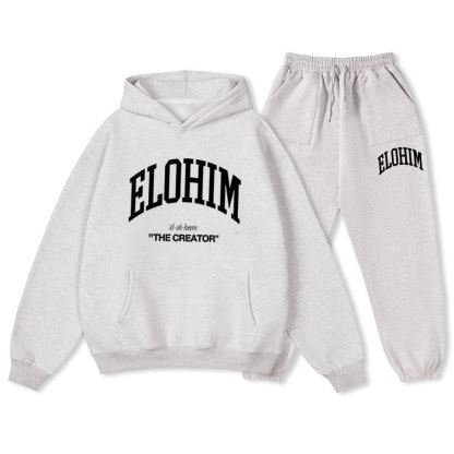 Elohim Christian Fleece Hoodie Set
