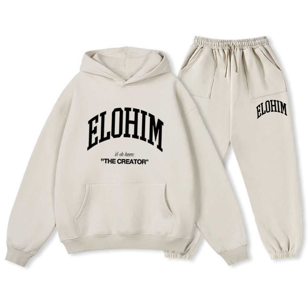 Elohim Christian Fleece Hoodie Set