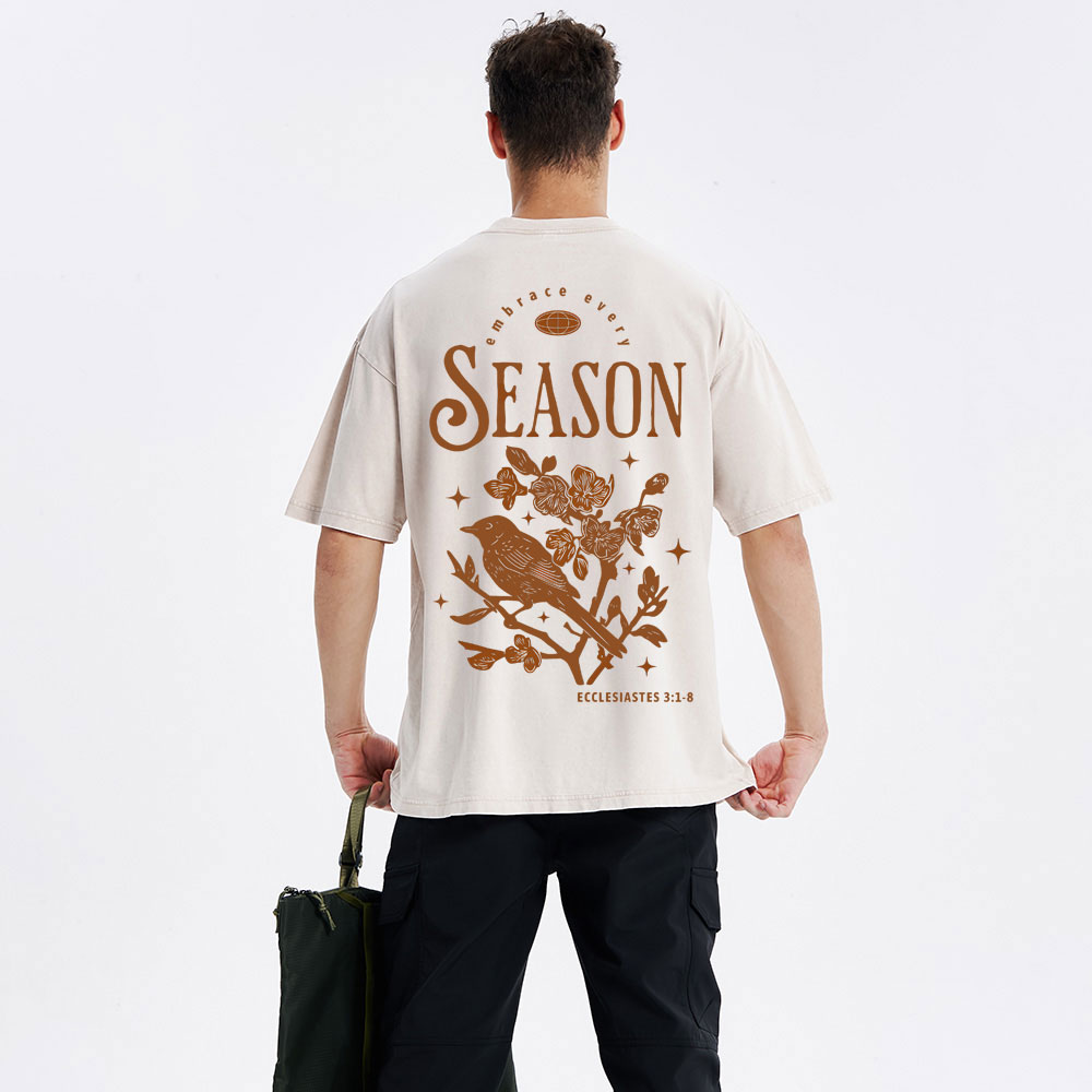 Embrace Every Season Christian Washed T-Shirt