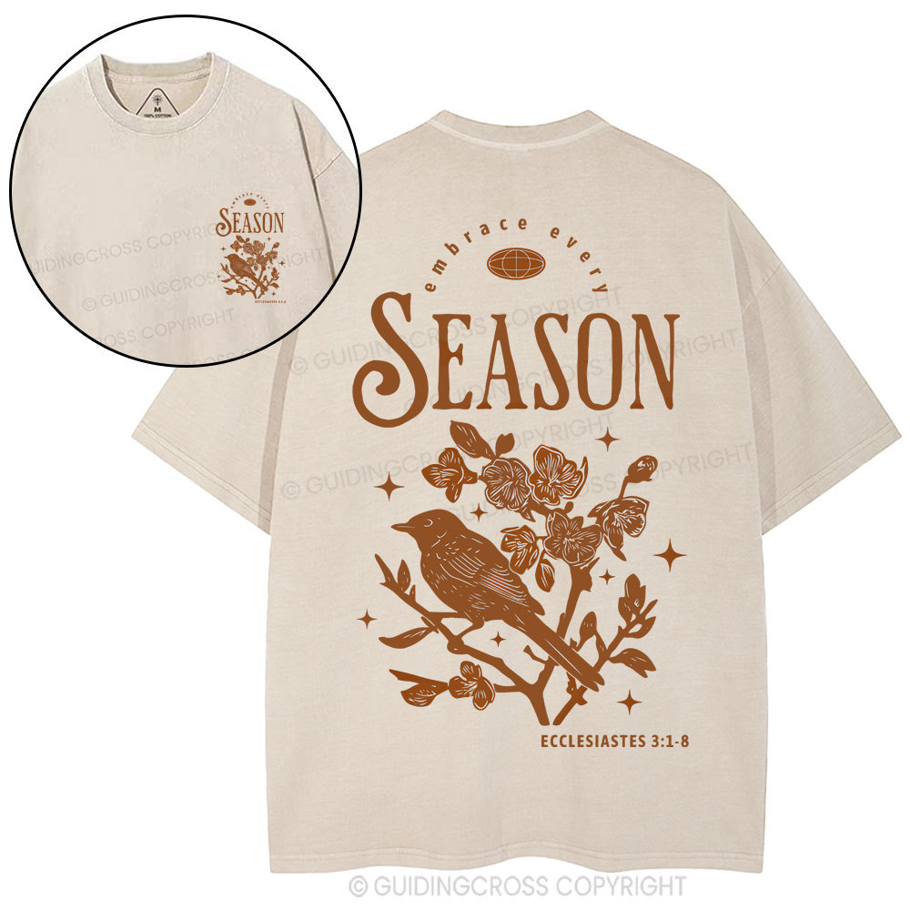 Embrace Every Season Christian Washed T-Shirt