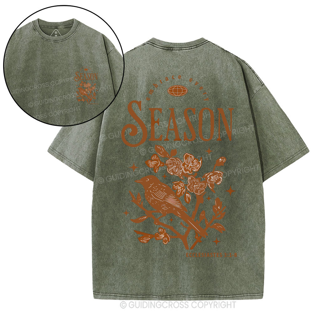 Embrace Every Season Christian Washed T-Shirt