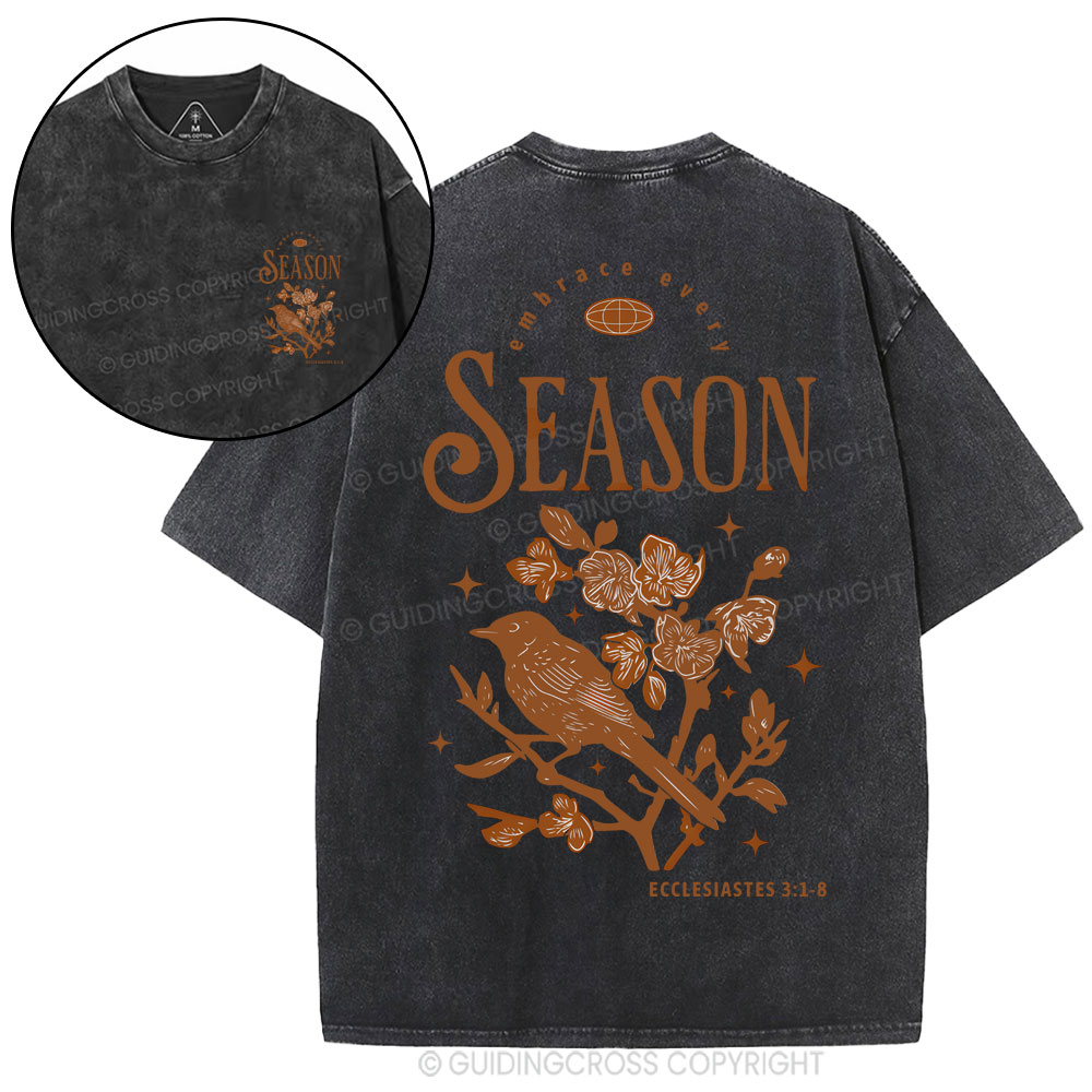 Embrace Every Season Christian Washed T-Shirt