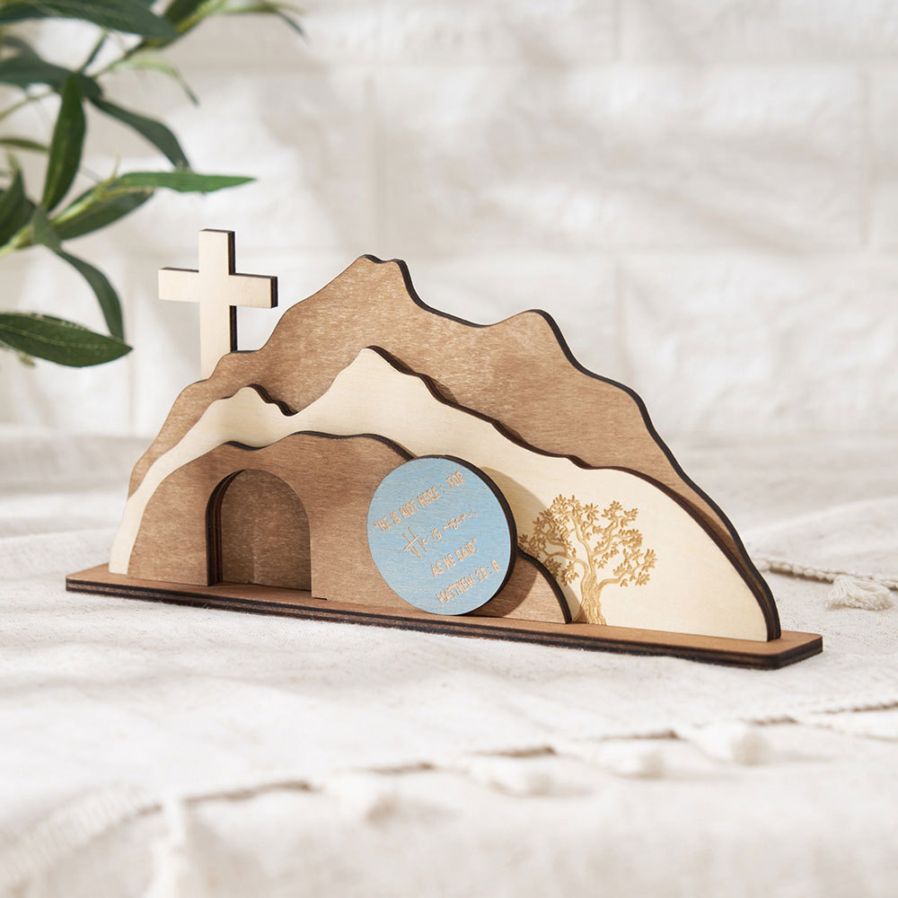 Empty Tomb Wooden Easter Decor