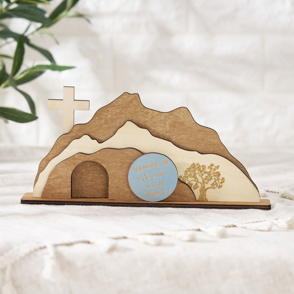 Empty Tomb Wooden Easter Decor