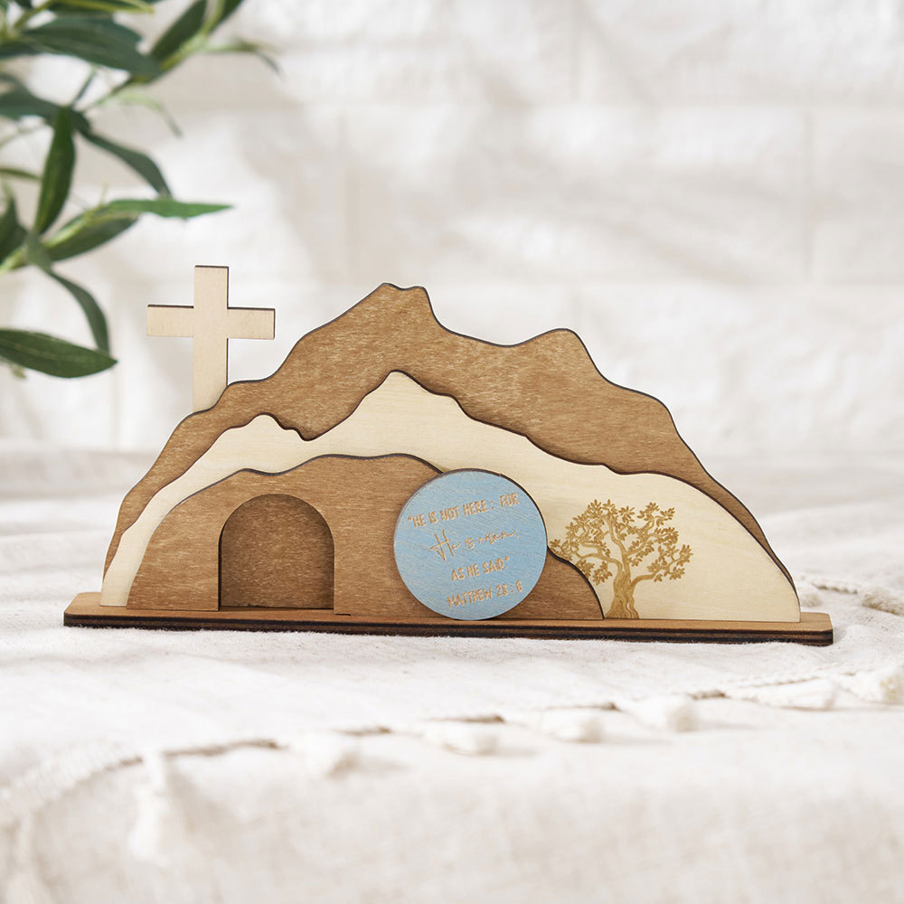 Empty Tomb Wooden Easter Decor