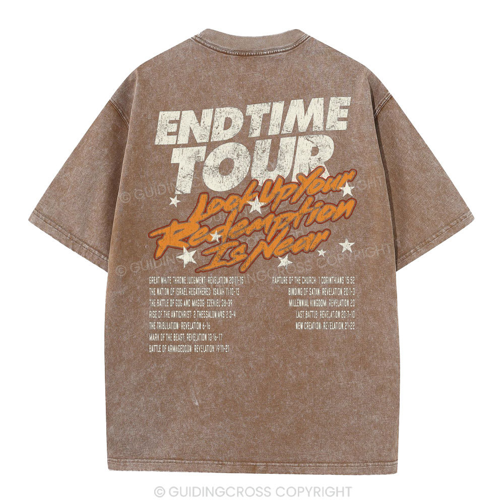End Time Tour Christian Washed T-Shirt