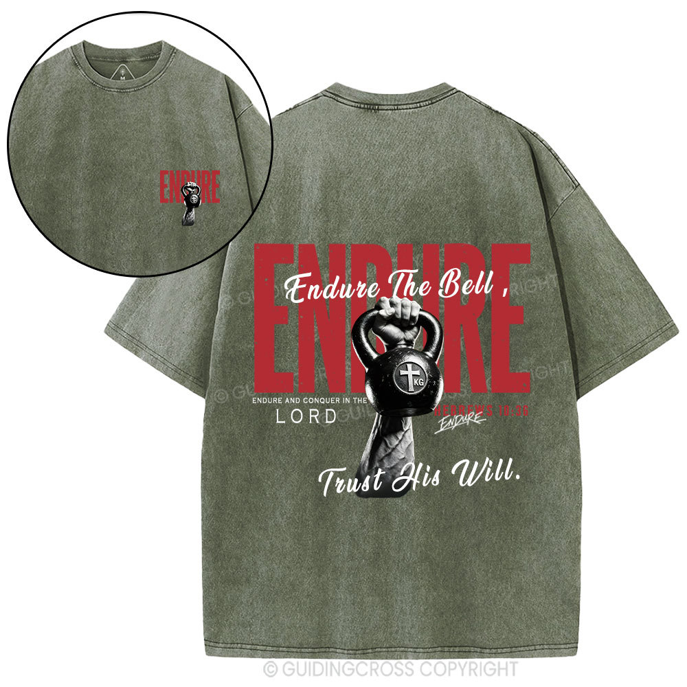 Endure And Conquer In The Lord Christian Washed T-Shirt