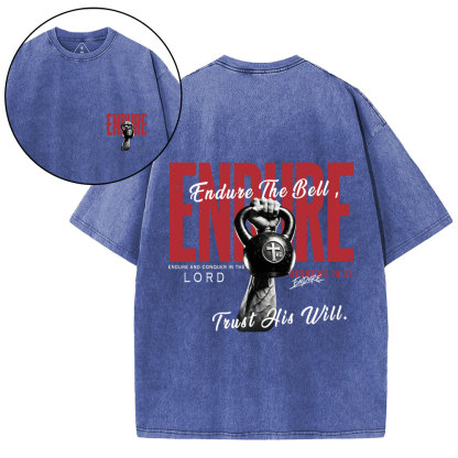 Endure And Conquer In The Lord Christian Washed T-Shirt
