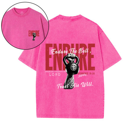 Endure And Conquer In The Lord Christian Washed T-Shirt