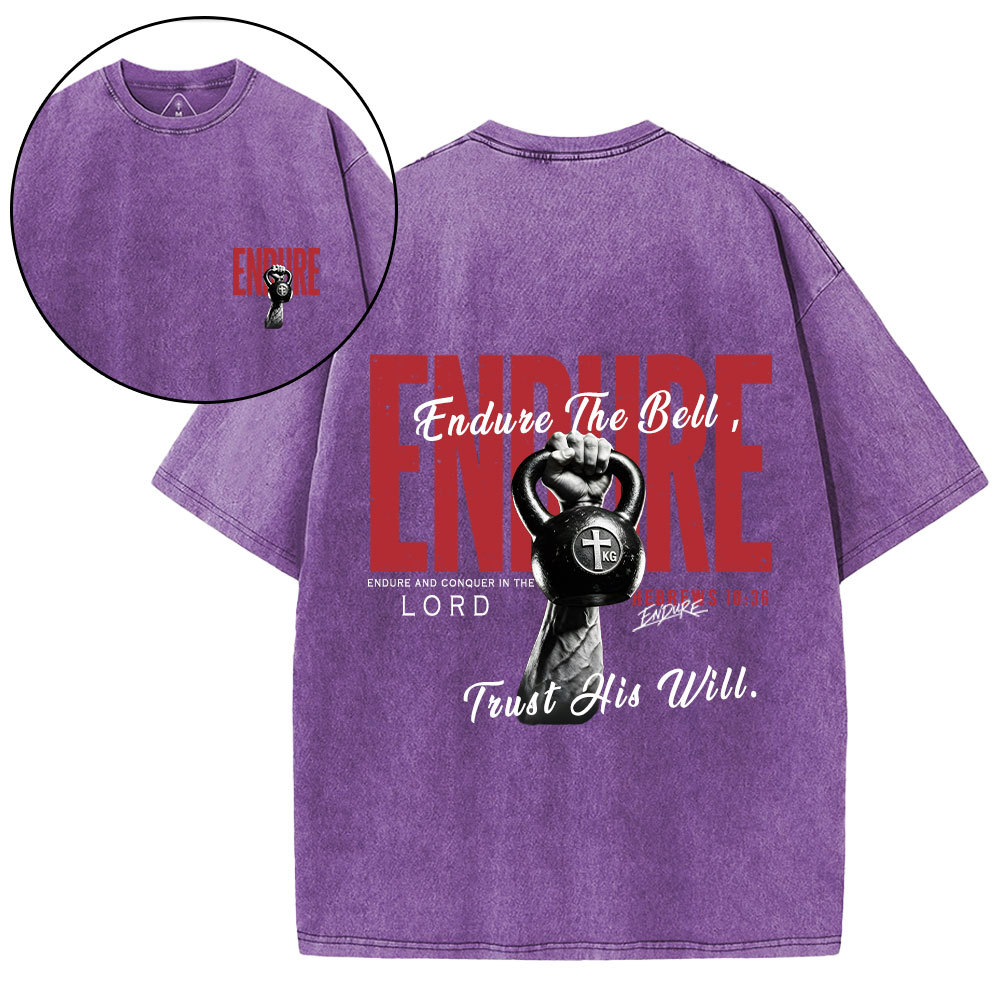 Endure And Conquer In The Lord Christian Washed T-Shirt