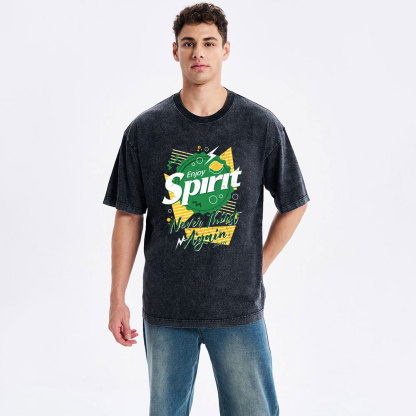 Enjoy Spirit Never Thirst Again Christian Washed T-Shirt