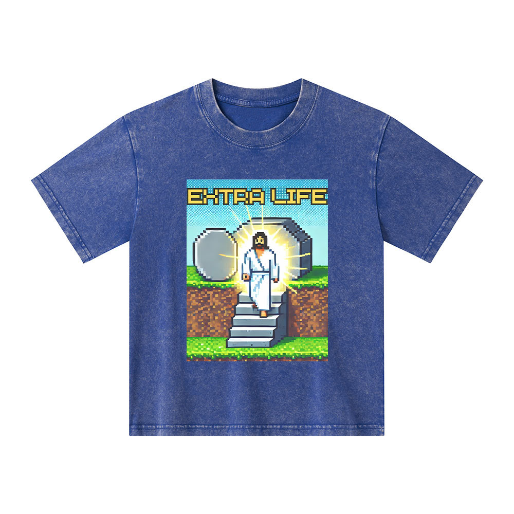 Enternal Life Christian Kid Washed T-Shirt
