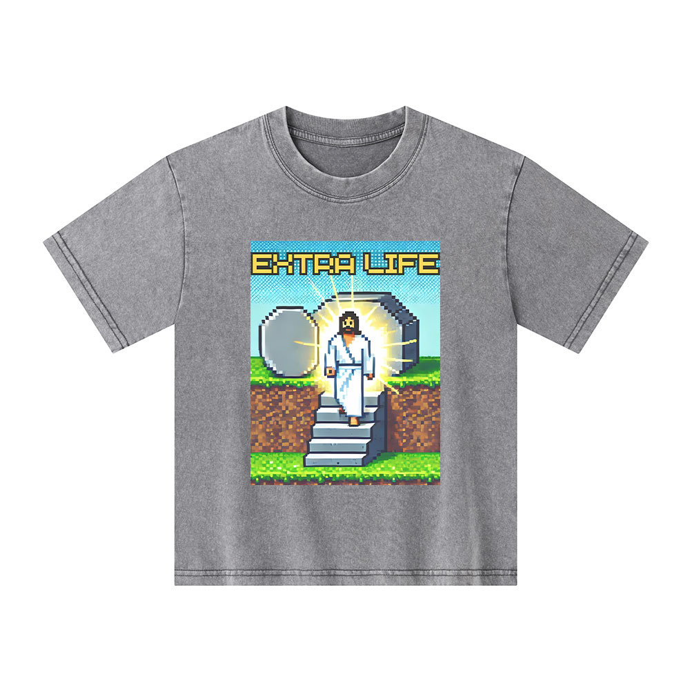 Enternal Life Christian Kid Washed T-Shirt