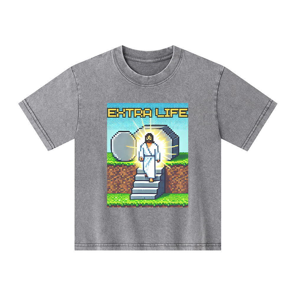 Enternal Life Christian Kid Washed T-Shirt