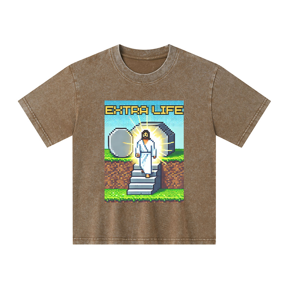Enternal Life Christian Kid Washed T-Shirt