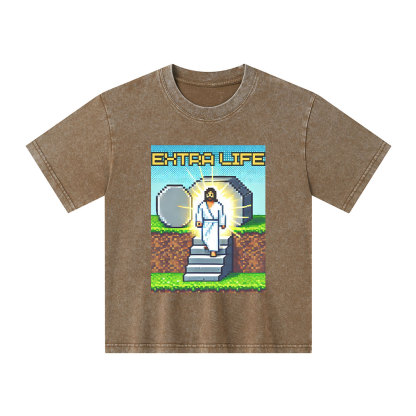 Enternal Life Christian Kid Washed T-Shirt
