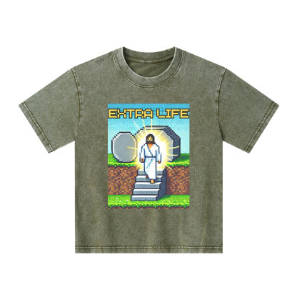 Enternal Life Christian Kid Washed T-Shirt