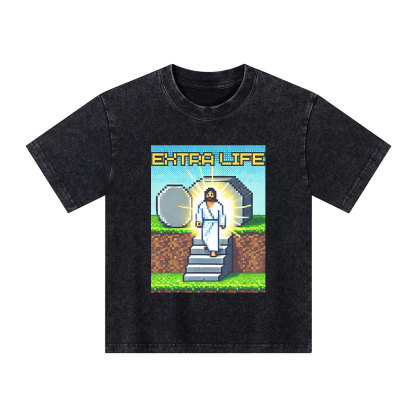Enternal Life Christian Kid Washed T-Shirt
