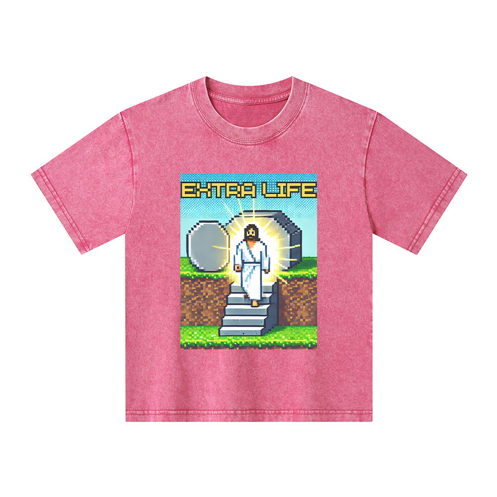 Enternal Life Christian Kid Washed T-Shirt