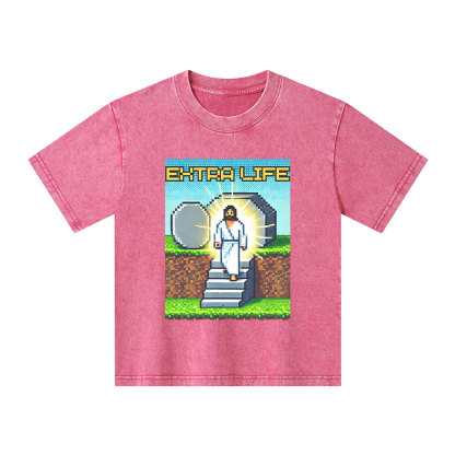 Enternal Life Christian Kid Washed T-Shirt