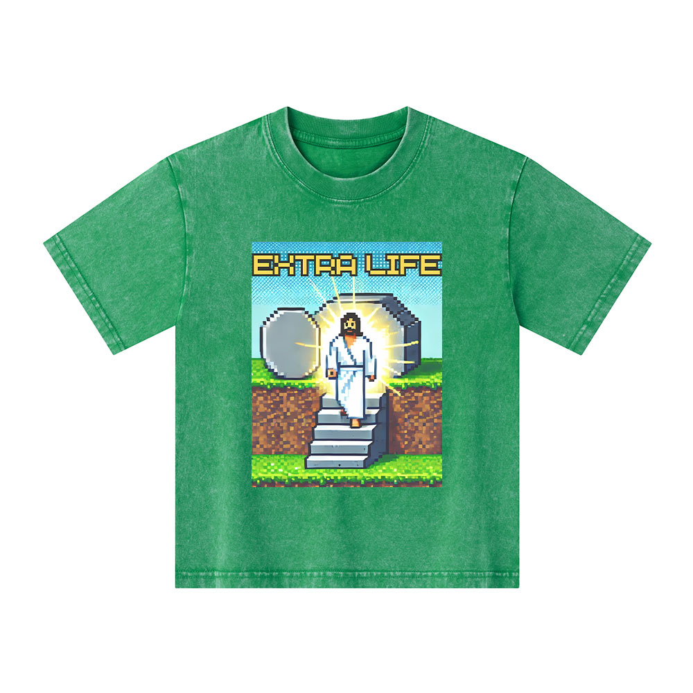 Enternal Life Christian Kid Washed T-Shirt