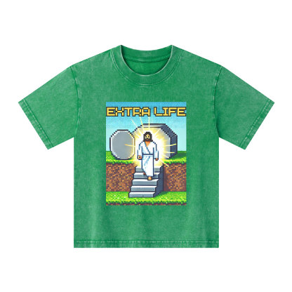 Enternal Life Christian Kid Washed T-Shirt