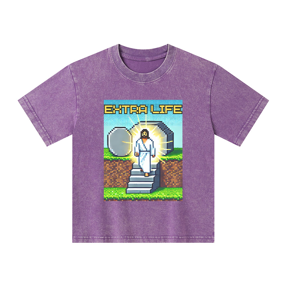 Enternal Life Christian Kid Washed T-Shirt