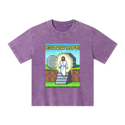 Enternal Life Christian Kid Washed T-Shirt