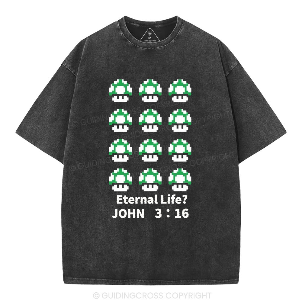 Eternal Life Christian Washed T-Shirt
