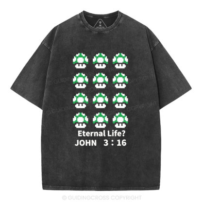 Eternal Life Christian Washed T-Shirt