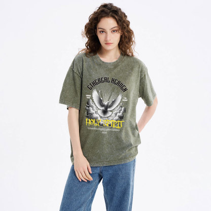 Ethereal Heaven Holy Spirit Christian Washed T-Shirt