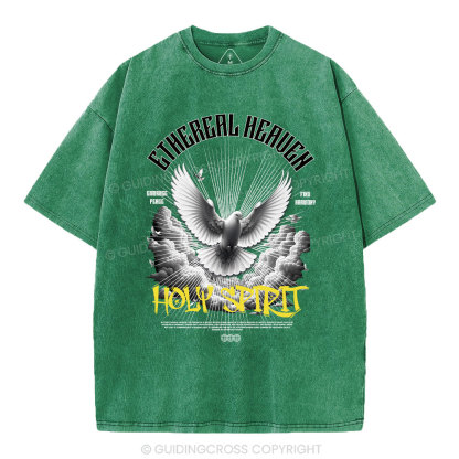 Ethereal Heaven Holy Spirit Christian Washed T-Shirt